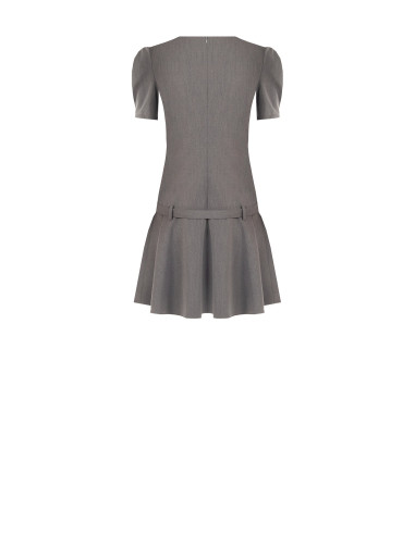 Robe courte taille basse en polyviscose avec ceinture rigide assortie « Rinascimento »