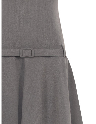 Robe courte taille basse en polyviscose avec ceinture rigide assortie « Rinascimento »