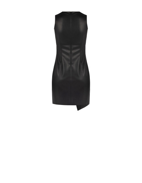 Robe courte en simili-cuir avec motif à carreaux entrelacés « Rinascimento »