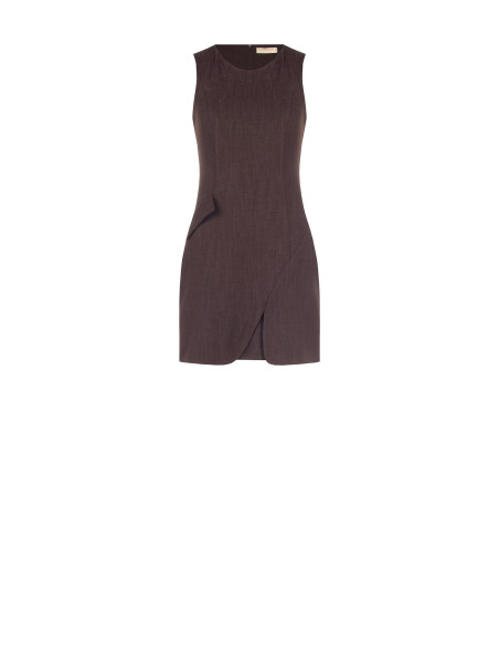 Robe courte en mélange de viscose à encolure ronde « Rinascimento »