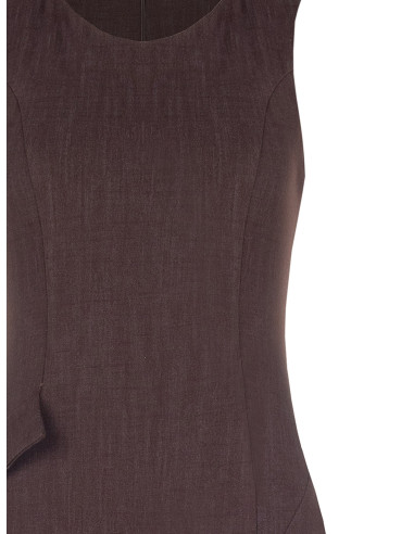 Robe courte en mélange de viscose à encolure ronde « Rinascimento »