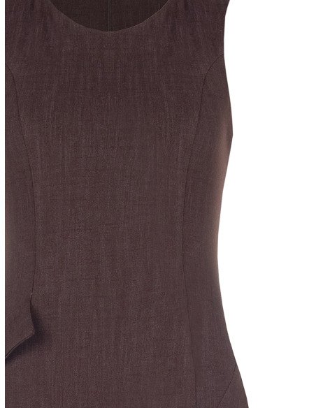 Rinascimento Short Dress in Viscose Blend with a Round Neckline