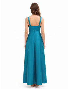 Robe longue en satin structuré avec encolure en cœur « Rinascimento » 2