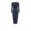 Abito Midi In Maglina Con Arriccio Frontale Rinascimento