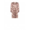 Robe courte ample plissée en satin à imprimé paisley et encolure à lacets « Rinascimento »