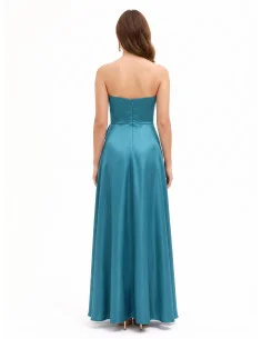 Robe longue en satin avec fente sur le devant, style Rinascimento 2