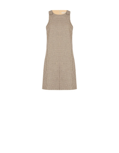 Rinascimento Short A-line Dress with Small Checks