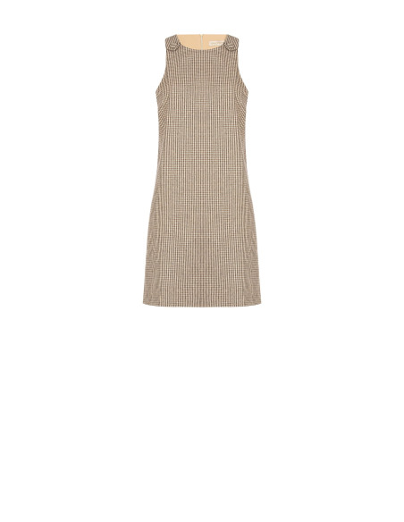 Rinascimento Short A-line Dress with Small Checks