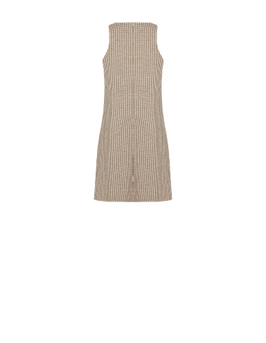 Rinascimento Short A-line Dress with Small Checks