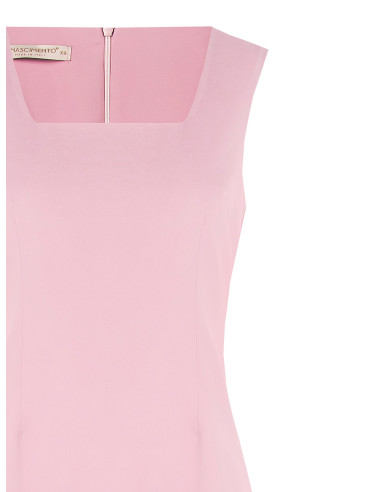 Short Sheath Dress in Technical Fabric with a Square Neckline by Rinascimento
