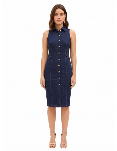 Rinascimento Stretch Denim Sheath Dress, Zero Wash