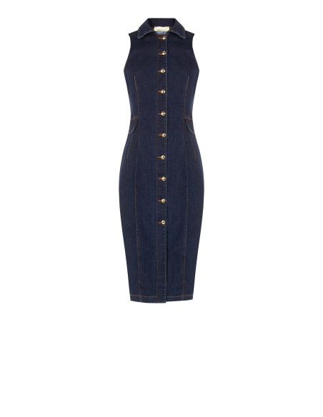 Rinascimento Stretch Denim Sheath Dress, Zero Wash