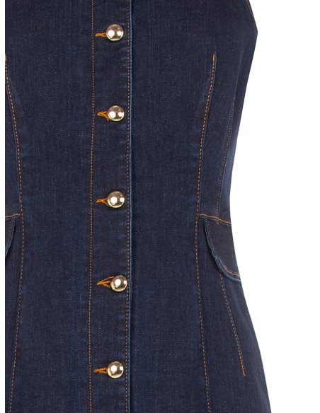 Rinascimento Stretch Denim Sheath Dress, Zero Wash