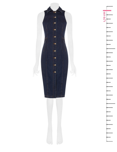Rinascimento Stretch Denim Sheath Dress, Zero Wash