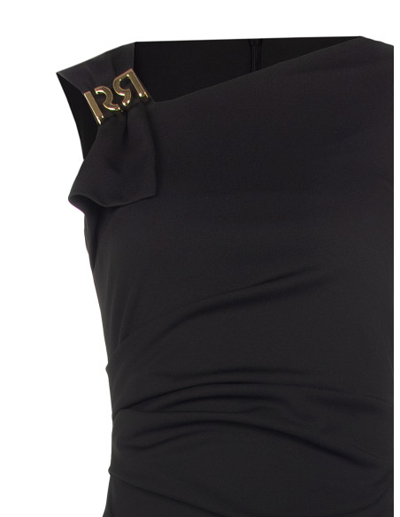 Robe fourreau à encolure asymétrique et boucle arborant le logo RR Rinascimento