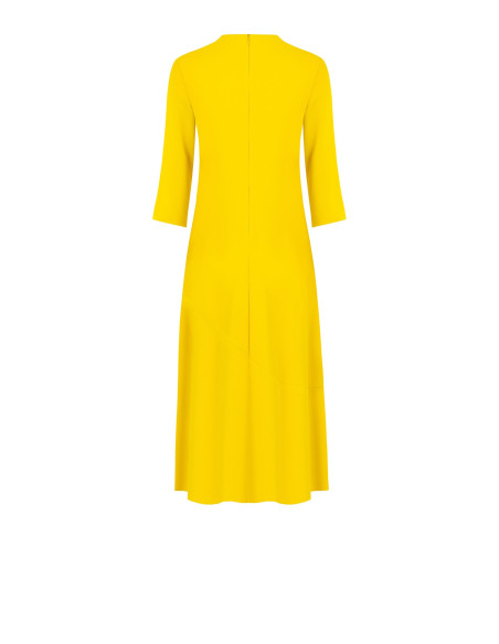 Robe midi fluide en satin mat avec ourlet asymétrique « Rinascimento »