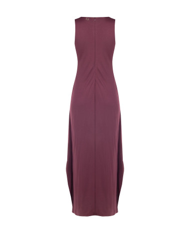 Robe longue fluide en mélange de viscose avec nœud central « Rinascimento »