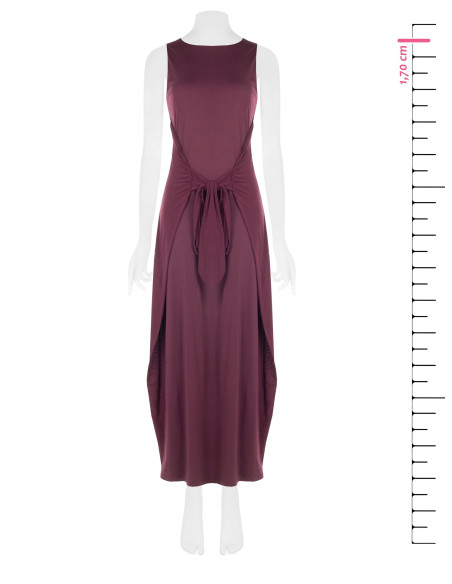 Long, flowing dress in a viscose blend with a central bow – Rinascimento
