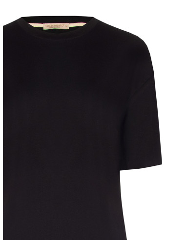 Abito T-Shirt Lungo In Cotone Con Fondo In Pizzo Rinascimento