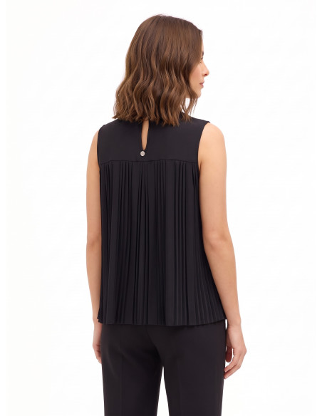 Haut ample en georgette plissée « Rinascimento »