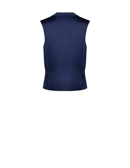 Blouse en satin à encolure en V croisée et drapée, style Rinascimento