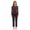 Fitted Top in a Viscose Blend, Gathered at the Sides with ‘Rinascimento’ Rhinestones