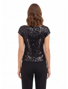 Short, Fitted Top Covered in Sequins by Rinascimento 2