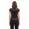 Short, Fitted Top Covered in Sequins by Rinascimento