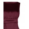 Top Sfiancato In Raso Con Scollo A Barchetta E Drappeggio Sul Fianco Rinascimento