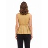 Top Peplo In Lurex Effetto Glitter Con Scollo A V Rinascimento