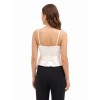 Satin Crop Top with a Crossed V-neck and Tied at One Side – Rinascimento