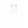 Satin Crop Top with a Crossed V-neck and Tied at One Side – Rinascimento