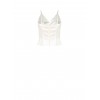 Crop Top In Raso Con Scollo A V Incrociato Ed Annodato Su Un Lato Rinascimento