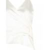 Satin Crop Top with a Crossed V-neck and Tied at One Side – Rinascimento