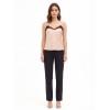 Rinascimento Satin Fluid Top with Lace Details