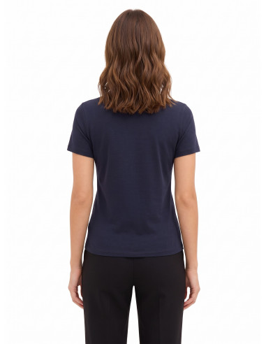 Regular-fit T-shirt in a cotton blend with an embroidered ‘Rinascimento’ logo