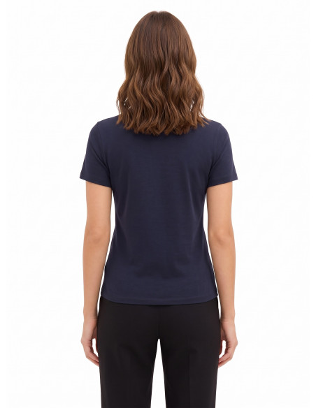 Regular-fit T-shirt in a cotton blend with an embroidered ‘Rinascimento’ logo