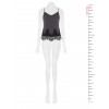 Technical Fabric Tank Top With Thin Straps And Rinascimento Lace Trim
