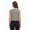 Short Prince of Wales Check Top with Micro Sequins and Rinascimento-Style Pockets