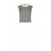 Short Prince of Wales Check Top with Micro Sequins and Rinascimento-Style Pockets