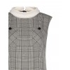 Short Prince of Wales Check Top with Micro Sequins and Rinascimento-Style Pockets