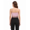 Crop Top Bustier In Raso E Paillettes Con Lungo Volant Rinascimento