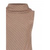 Top A Quadretti Con Collo Drappeggiato E Taglio Asimmetrico Rinascimento