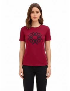 T-shirt coupe classique en coton avec logo « Rinascimento » en relief