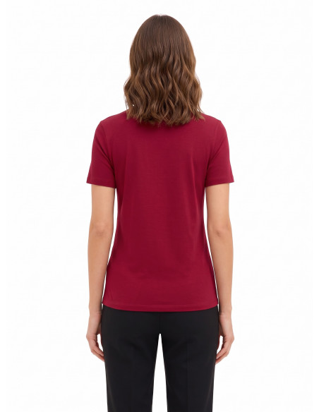 T-Shirt Regular In Cotone Con Stampa Logo In Rilievo Rinascimento