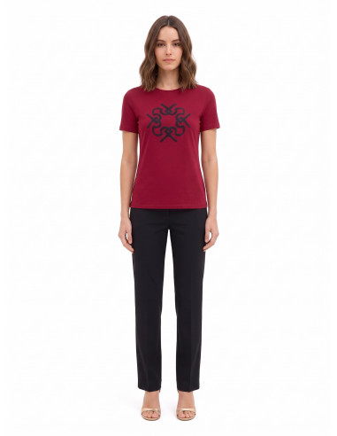 T-shirt coupe classique en coton avec logo « Rinascimento » en relief