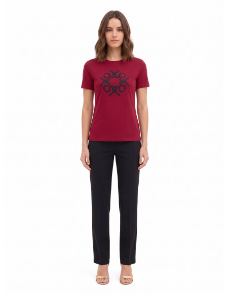 T-shirt coupe classique en coton avec logo « Rinascimento » en relief