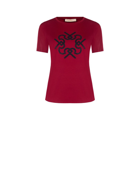 T-shirt coupe classique en coton avec logo « Rinascimento » en relief