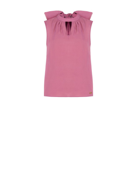 Rinascimento Flowing Blouse in Lyocell Blend with a Bow at the Back