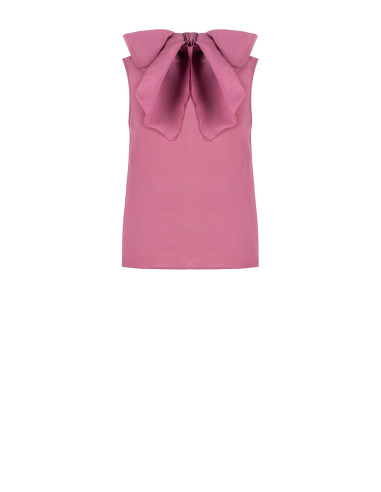 Blouse fluide en mélange de lyocell avec nœud dans le dos « Rinascimento »